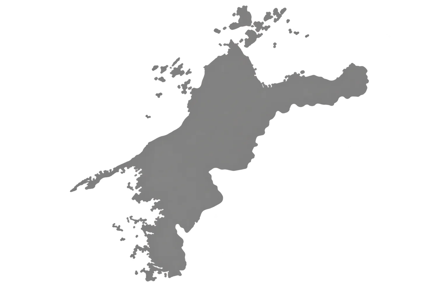 愛媛県の地図
