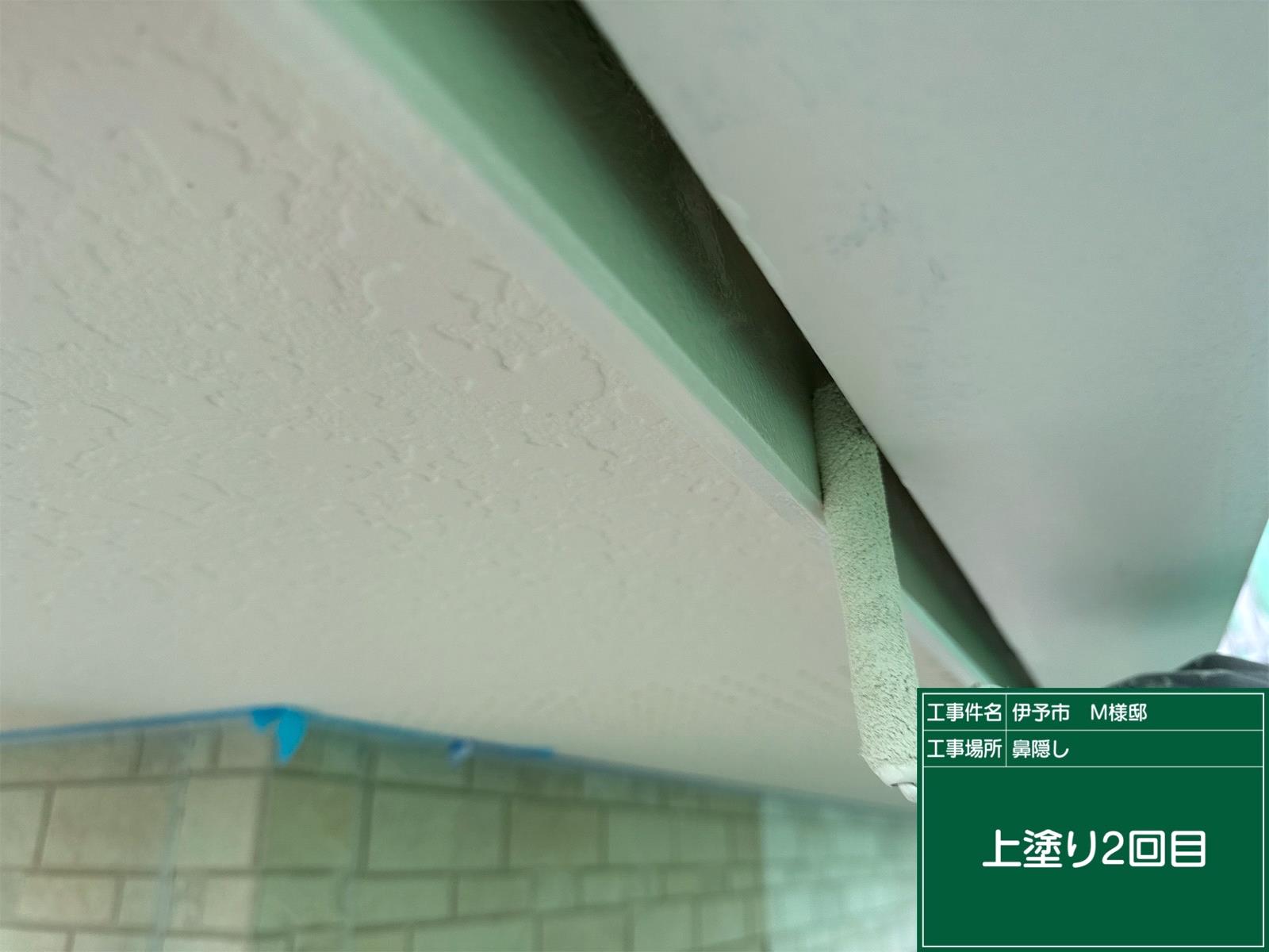 伊予市M様邸 鼻隠し上塗り2回目