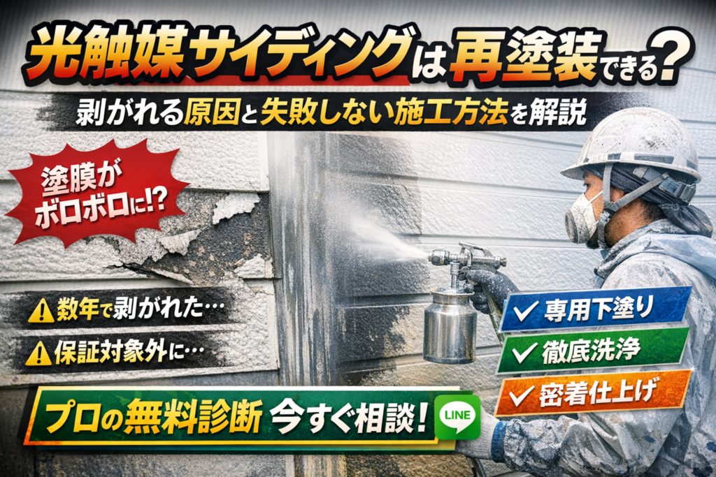 光触媒サイディング再塗装のポイント