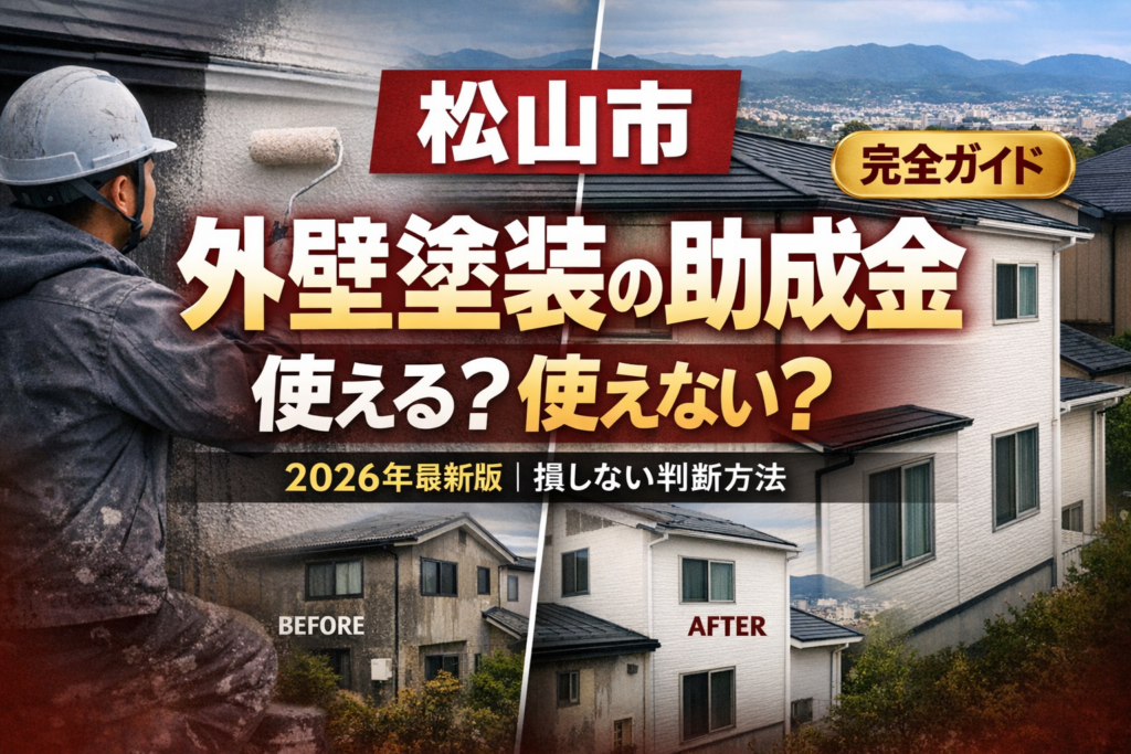 松山市外壁塗装の助成金使える?使えない?
